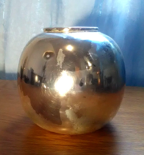 Design kugel vase - design, versilbert