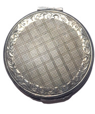 900 Silber Puderdose mit Punze