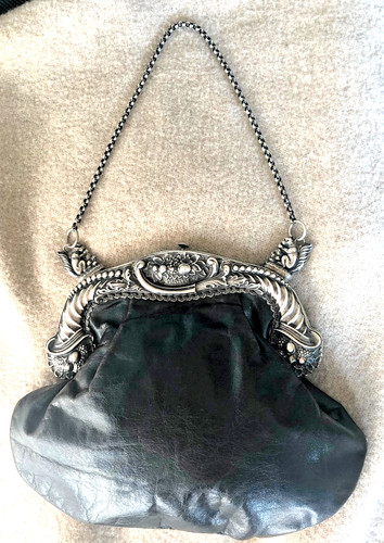 Antike abendtasche 800 - antike, silber